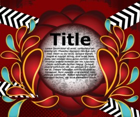 Set of Drawing Flower Vector Backgrounds vector 02