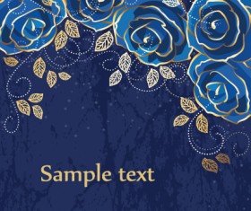 Set of Drawing Flower Vector Backgrounds vector 03