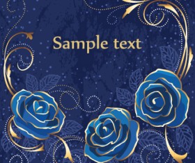 Set of Drawing Flower Vector Backgrounds vector 04