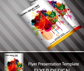 Set of Flyer presentation template design vector 04