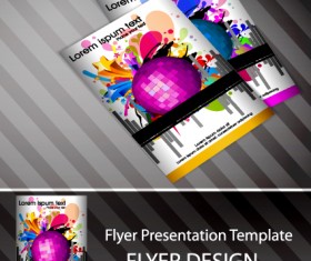 Set of Flyer presentation template design vector 05
