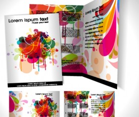 book and Folder cover design vector graphics 03