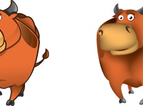 Set of Amusing animals elements vector 01