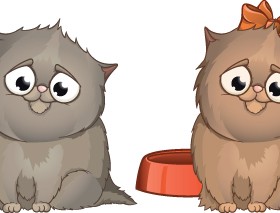 Set of Amusing animals elements vector 04