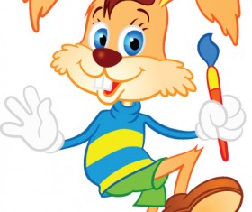 Set of Amusing animals elements vector 05