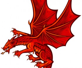 Set of Funny dragon design elements vector graphics 04