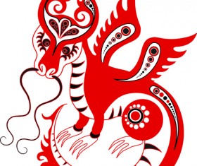 Set of Funny dragon design elements vector graphics 05