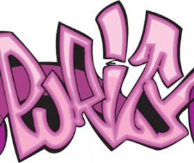 Funny graffiti alphabet design vector 12