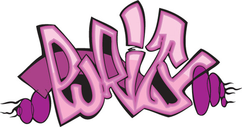 Funny graffiti alphabet design vector 12