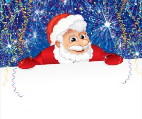 Elements of Funny santa design vector graphics 03