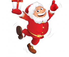 Elements of Funny santa design vector graphics 04