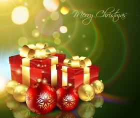 Set of Halation Christmas background art vector graphic 01