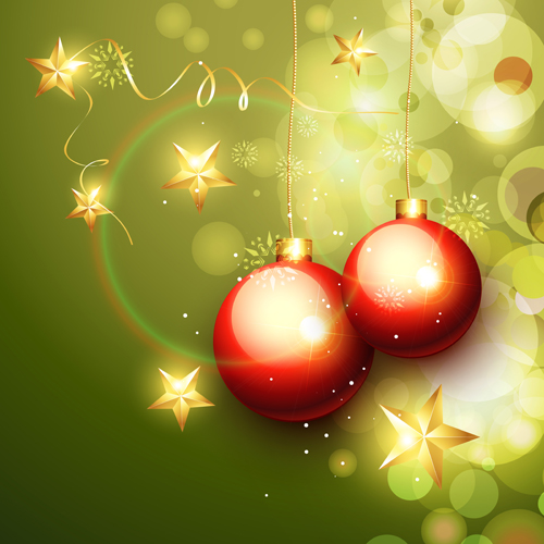 Set of Halation Christmas background art vector graphic 03 free download