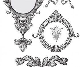 Retro Heraldry design vector 01