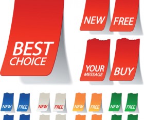 Different High quality sticker design vector material 02