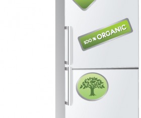 Set of Home appliances Refrigerator design vector 05