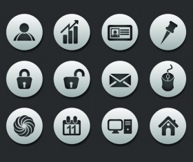 Creative web Icon buttons design vector 02