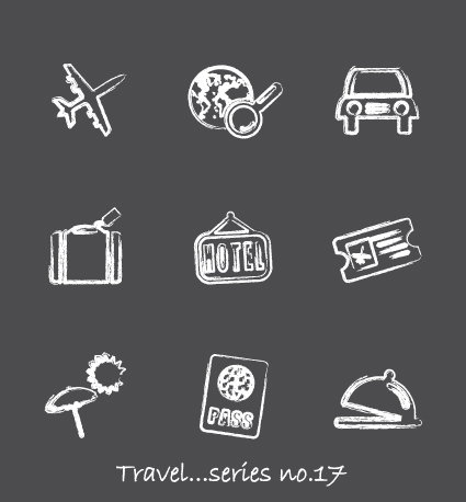 Vector Icons sketch in pencil design elements 04