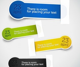 Set of different Information sticker vector 02
