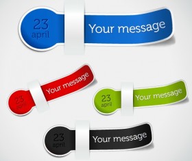 Set of different Information sticker vector 03