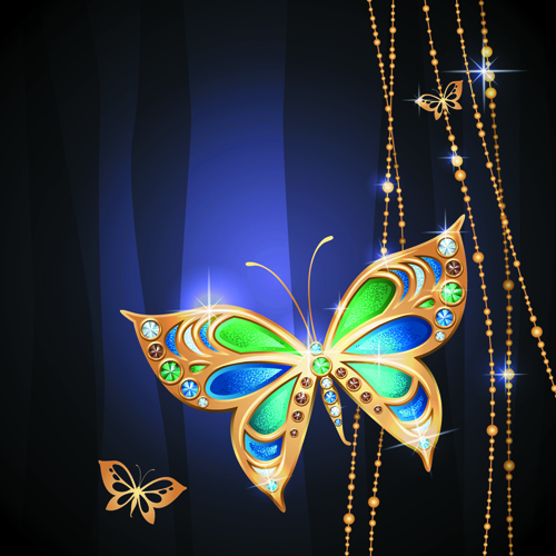Elements of Jewelry with Animal vector Backgrounds 01