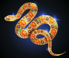 Elements of Jewelry with Animal vector Backgrounds 02