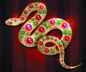 Elements of Jewelry with Animal vector Backgrounds 03