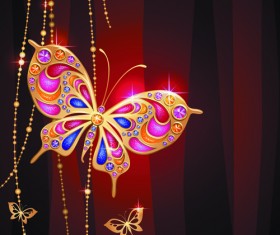 Elements of Jewelry with Animal vector Backgrounds 04