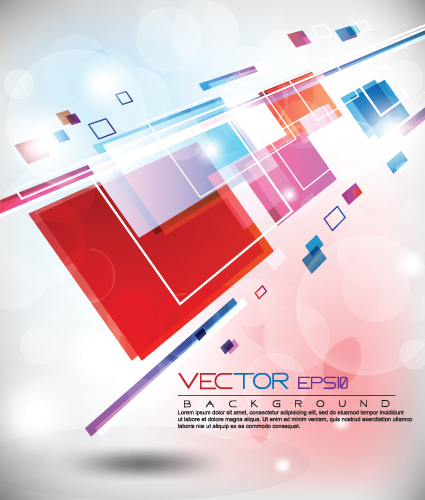 Multicolor Geometry elements backgrounds vector 04