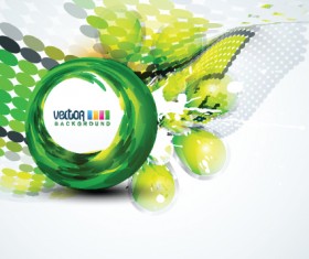 Nature with Shape elements vector backgrounds 03