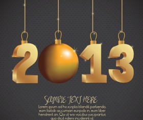 Vector set of Creative New Year 2013 design elements 01