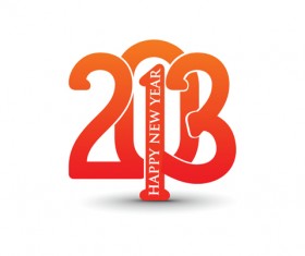 Vector set of Creative New Year 2013 design elements 02