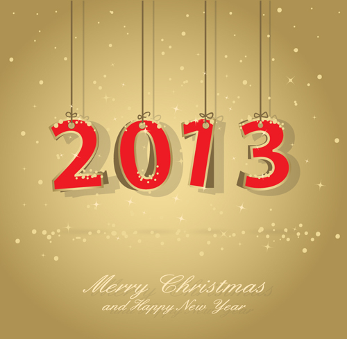 Vector set of Creative New Year 2013 design elements 04