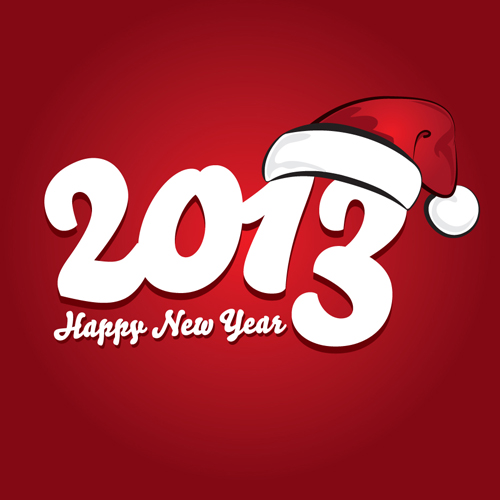 Vector set of Creative New Year 2013 design elements 05