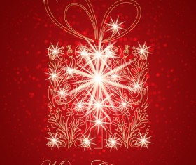 Ornate Red Christmas Backgrounds vector material 02