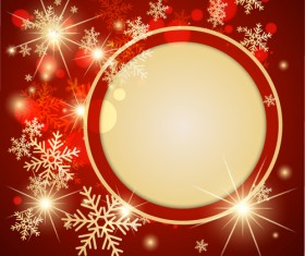 Ornate Red Christmas Backgrounds vector material 04