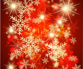 Ornate Red Christmas Backgrounds vector material 05