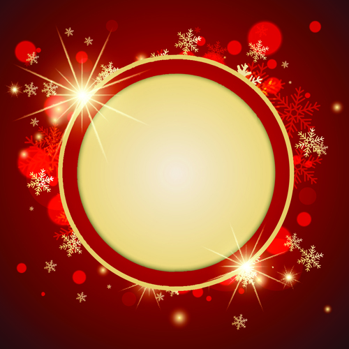 Ornate Red Christmas Backgrounds vector material 06
