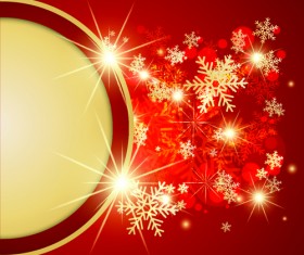Ornate Red Christmas Backgrounds vector material 07