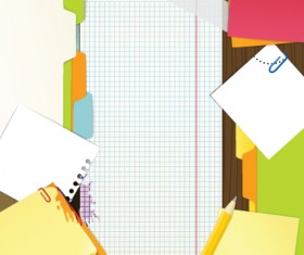 Colored Paper sheets background vector 01