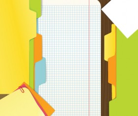 Colored Paper sheets background vector 02