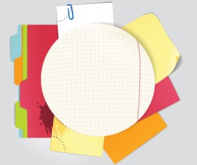 Colored Paper sheets background vector 03