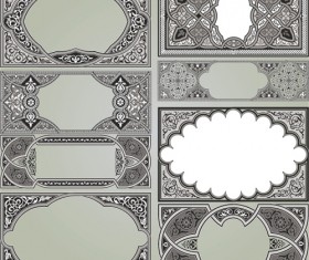 Retro Patterns with frameworks design elements vector 12