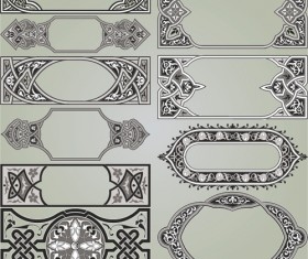 Retro Patterns with frameworks design elements vector 13