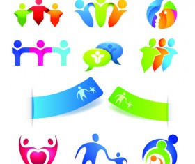 Public places People symbols vector 03