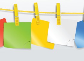 Photographic paper and Clip elements vector material 01