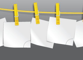 Photographic paper and Clip elements vector material 03