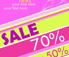 Set of Poster discount design elements vector graphics 01