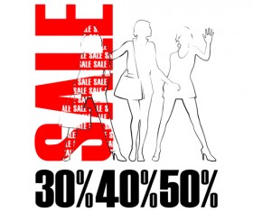 Set of Poster discount design elements vector graphics 03