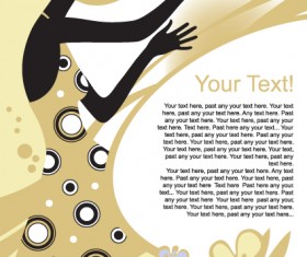 Poster Fashion girl design elements vector 01